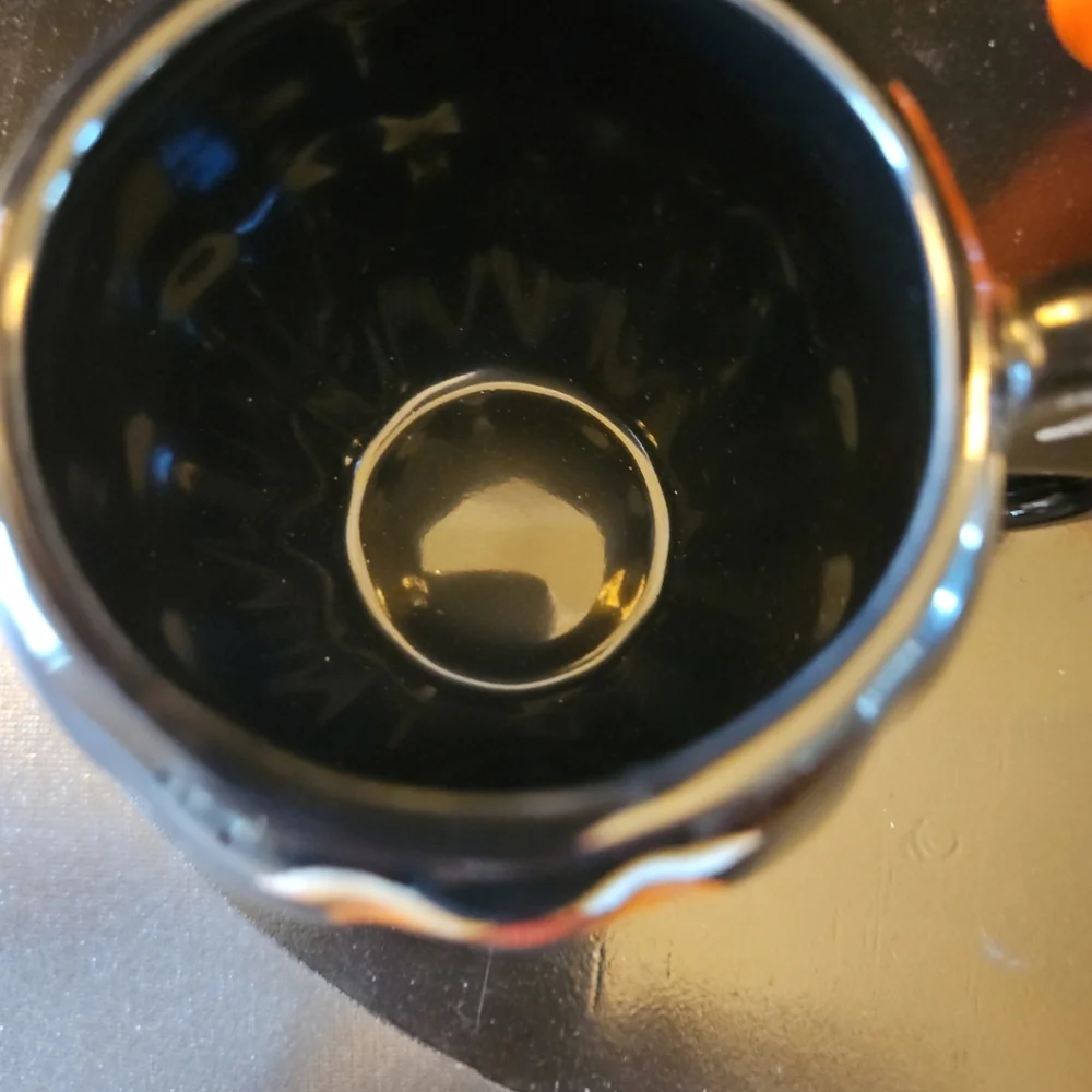 Mickey Mouse Black & Orange Pumpkin Coffee‎ Cups Disneyland Edition